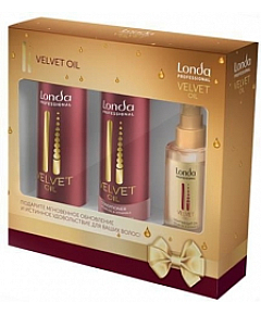 Londa Velvet Oil Kit - Подарочный набор (шампунь 250 мл + кондиционер 250 мл + масло 100 мл)